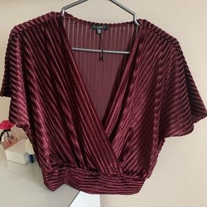 Maroon crop top